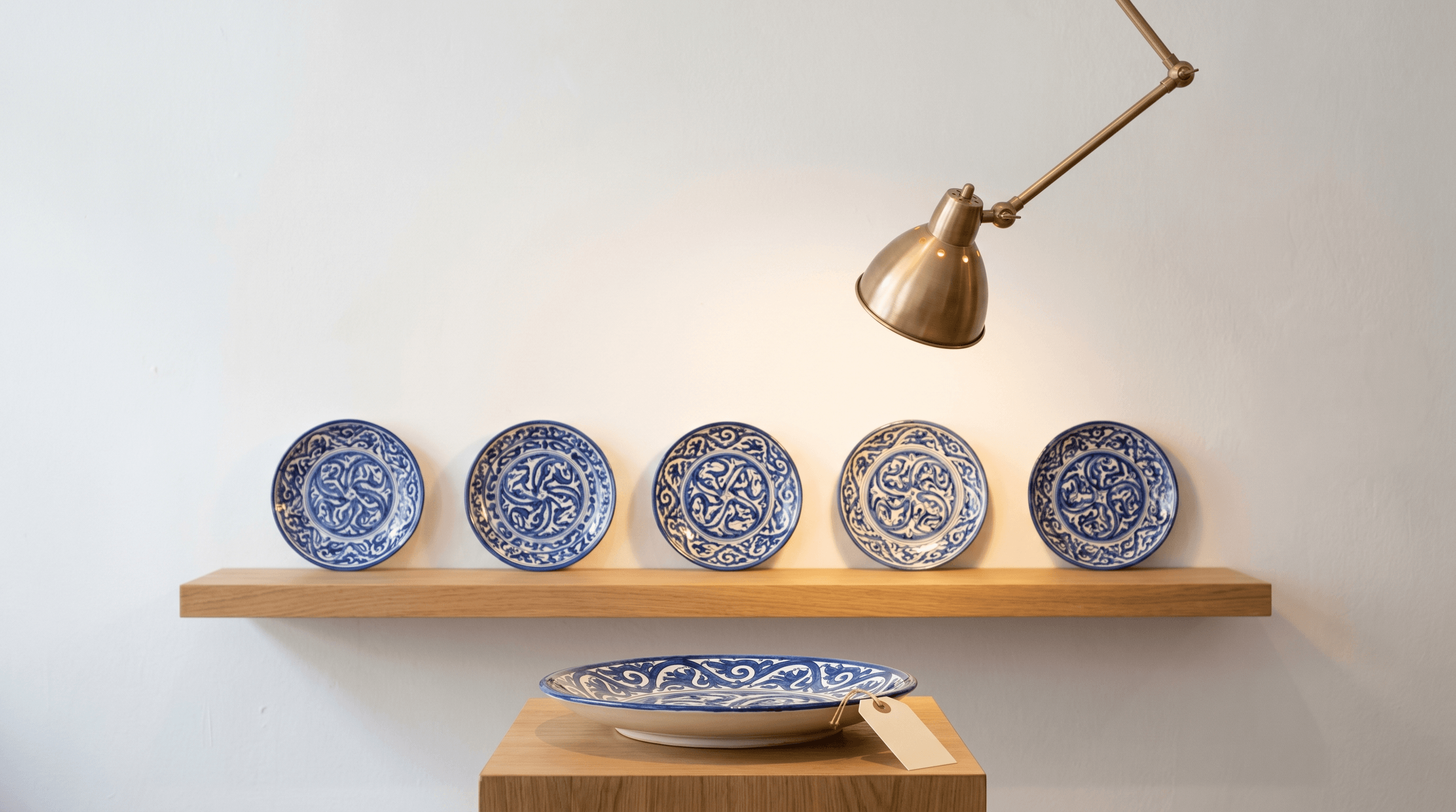 Rishtan ceramics with cobalt blue icing
