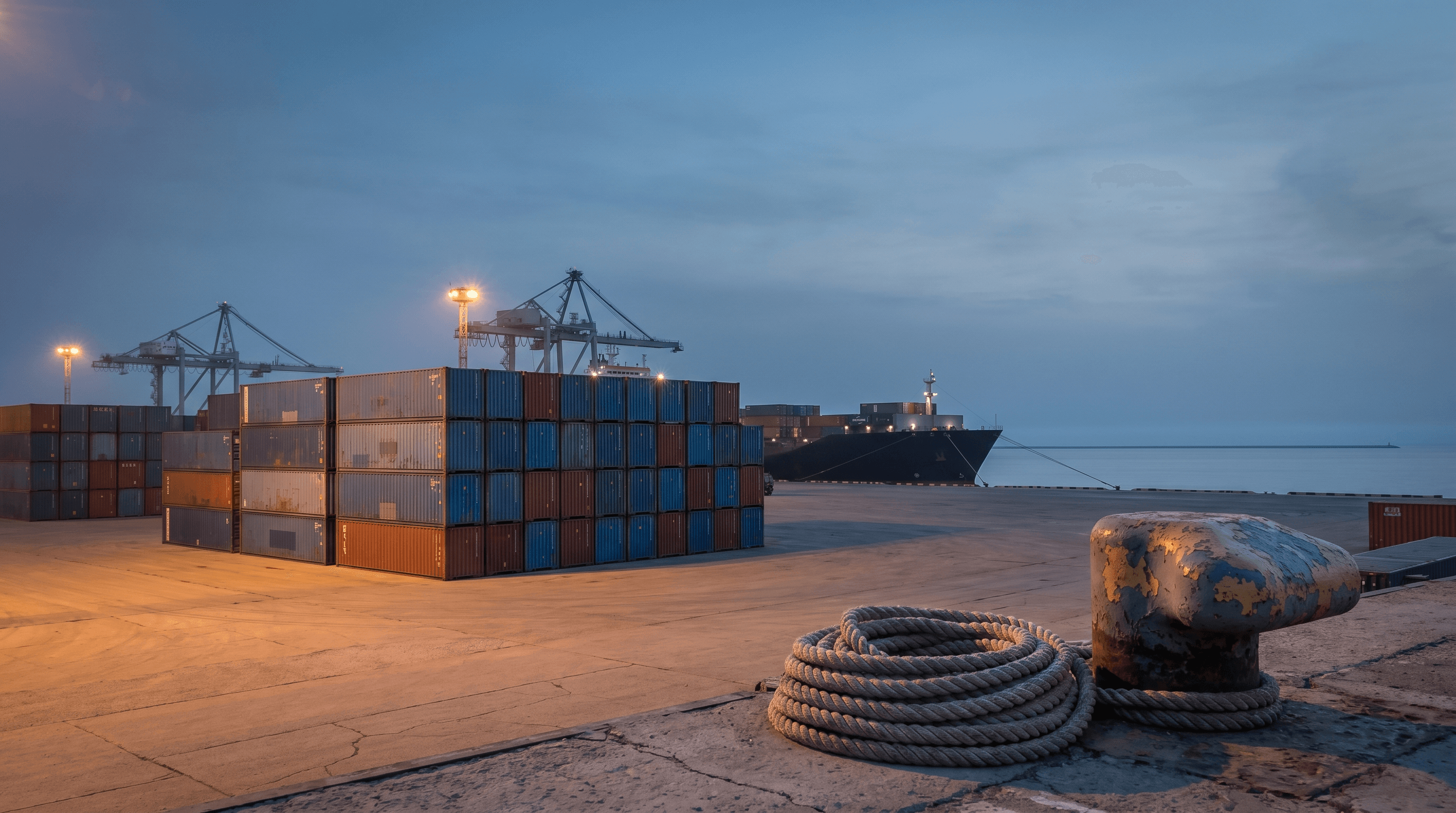 Container train on the Trans-Caspian corridor between Aktau and Baku